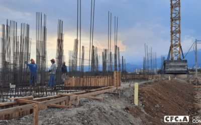 En Palmétum Park culminamos con el armado del acero de la torre 1